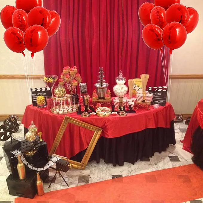 TONIFUL 30Pcs 18 Inch Round Balloons Large Red Round Shape Foil Ballons Big Red - Image 5