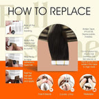Full Shine Hair Extensions Tape ins Color 2/60/2 Tape in Hair Extensions Real Human Hair 50G Glue in Extensions Seamless Tape ins Human Hair 18Inch Remy Invisible Human Hair 20Pcs for Women Add Length