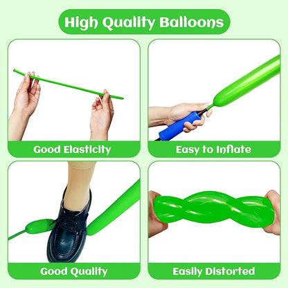 260 Long Balloons for Balloon Garland Thickening Skinny Latex Twisting Animals - Image 3