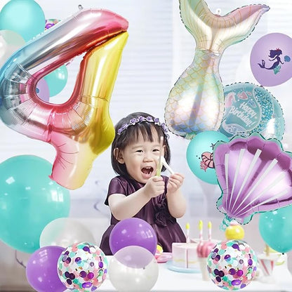 Mermaid Birthday Decorations Mermaid Balloons - Image 4