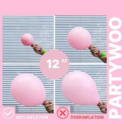 PartyWoo Pink and Gold Balloons 66pcs Metallic Gold Pearl Hot Pink Balloons | - Image 6