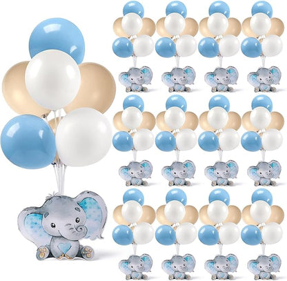 12 Sets Elephant Baby Shower Balloon Stand Kit by Unknown