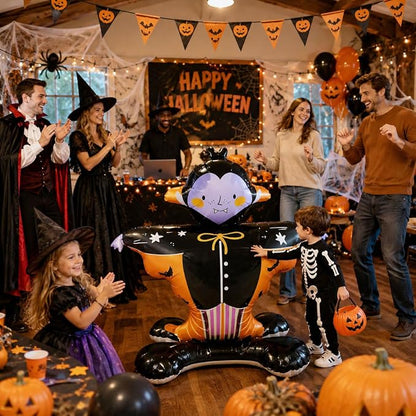 2 Pcs Halloween Balloons, Standing vampire balloon, Large Foil Halloween Party - Image 6