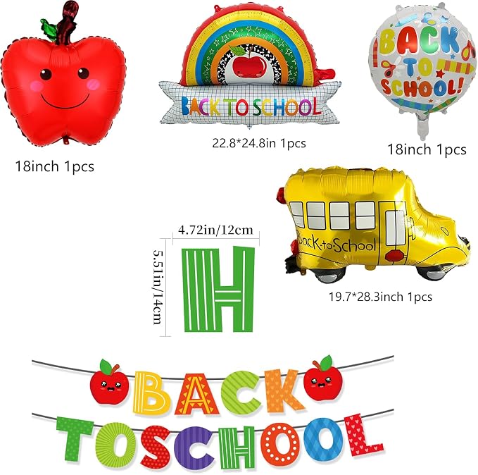 Back To School Party Decorations Kit 151 Pcs Back to School Balloon Arch | Back - Image 3