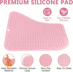 Larger Size Silicone Heat Resistant Mat for Curling Irons, Flat Irons, Hair Straightener and Other Hair Styling Tools, Portable Hot Tools Pad Cover for Travel Vanity Salon(12.0" x 9.0")