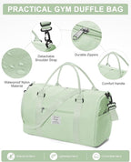 Gym Bag Womens,Travel Duffel Carry on Bag Sport Tote Bag Weekend Overnight Bag