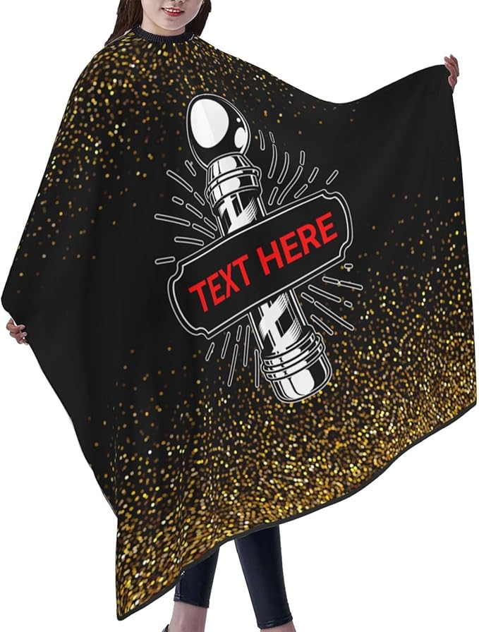 Custom Barber Cape for Men Personalized Professional Hair Cutting Cape with Text for Home Salon Barbershop