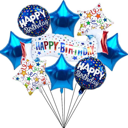 Birthday Decoration Set Colorful Happy Birthday Banner Balloon by OSAMUHA