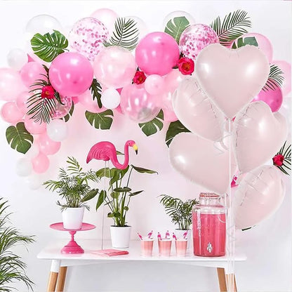 TONIFUL 30 Pcs Baby Pink Heart Balloons 18 Inch Heart Shape Foil Balloon | - Image 6