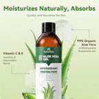 Aero Zen 99% Natural Aloe Vera Gel | Daily Hydration & After-Sun Relief | Lightweight Alcohol-Free Formula, Deeply and Quickly Soothes Skin, Suitable for Face/Body/Hair - 8.45 fl oz
