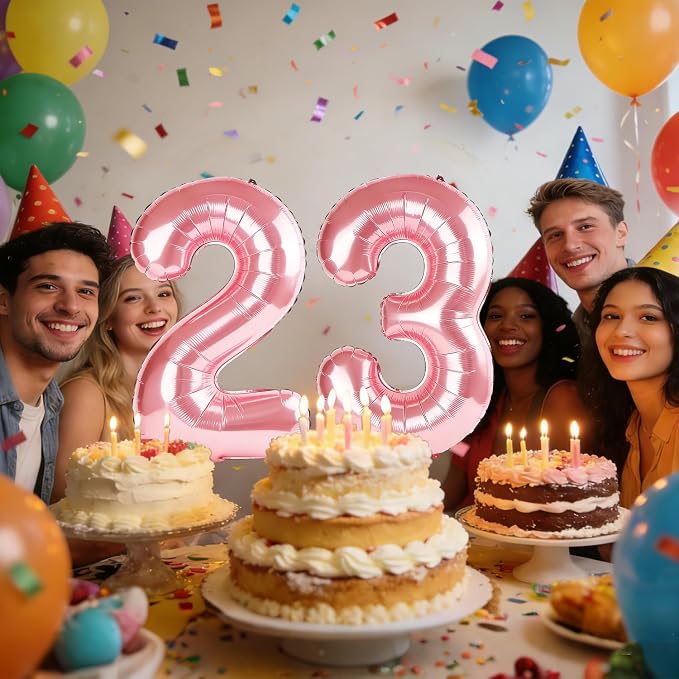 40 Inch Number 23 Balloons for 23rd Birthday Party Decorations, 0-100 Jewelry - Image 2