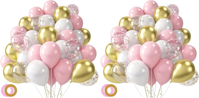 LovesTown 60PCS Balloon Garland Kit, 12inch Arch Kit Confetti Balloons Metallic by Lovestown