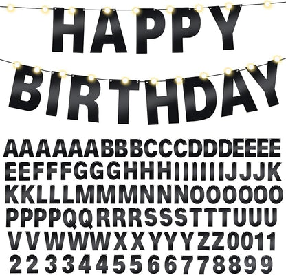 TaoBary 112 Pcs DIY Letter Kit Glitter Customizable Banner Letters Include 107 by TaoBary