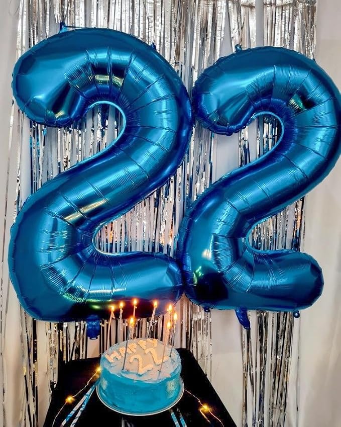 Number 18 Balloons 40 Inch for 18 81 Birthday Party Decorations, Dark Blue | - Image 4