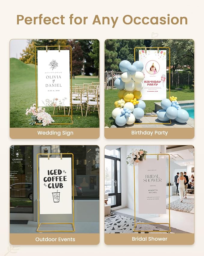 Wedding Welcome Sign Stand, Welcome to our Wedding Sign Holder, Linen Sign Stand - Image 6