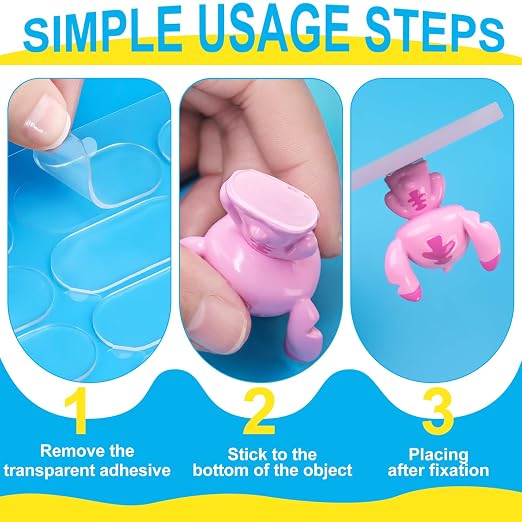 240Pcs Clear Stick Dots, Double Sided, 4.37" X 4.00" | Museum Adhesive Putty - Image 3