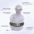 COMFIER Electric Scalp Massager with Mutlti-Modes Vibration, Portable Handheld Head Scratcher for Hair Growth,Waterproof Head Massager for Full Body,Dog Cat Massager for Deep Clean and Stress Relax