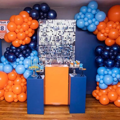 HILAVO Dog Paw Balloons Orange and Blue 60pcs 12 Inch Paw Print Puppy Balloons - Image 5