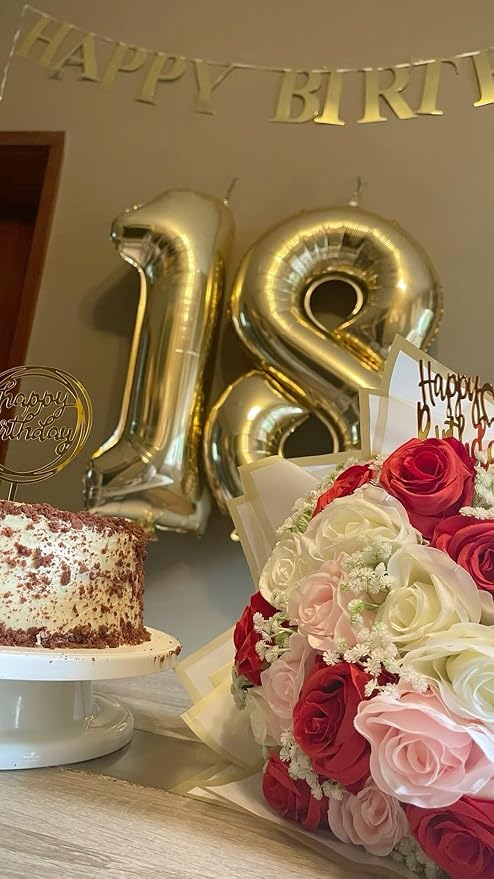 Light Gold Number 1 Balloon 40 inch, Balloon numbers party supplies, deco photo - Image 8