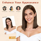 Rich Choices Human Hair Toppers for Women-100% Real Remy Hair Topper No Bang-Upgraded 150% Density 9 * 12CM Lace Base-Clip in Hairs Topper for Thinning Hairs-12Inch #2 Dark Brown