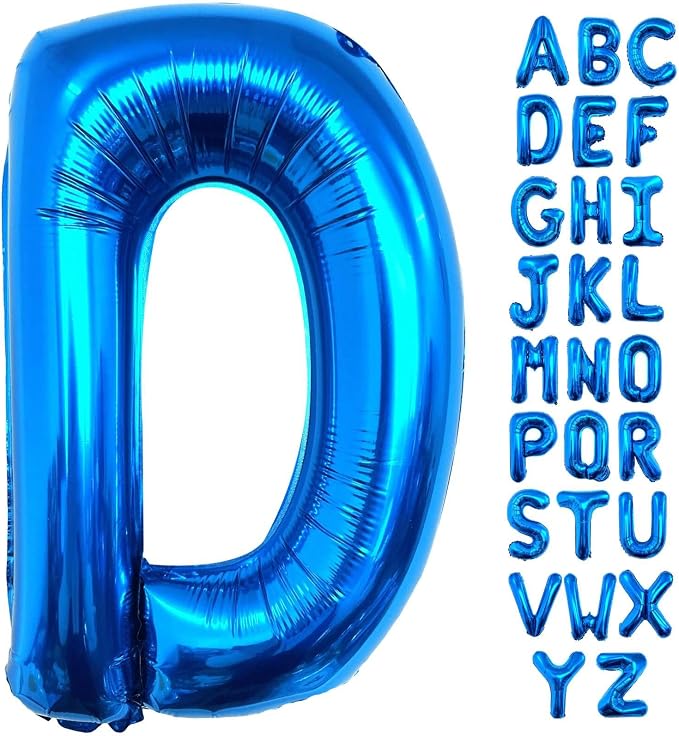 Lovoir 40 Inch Large Blue Letter D Balloons Big Size Jumbo Mylar Foil Helium by Lovoir