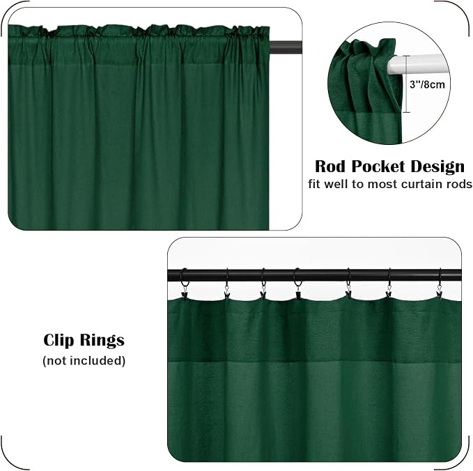 Farmhouse Cotton Linen Curtains - Image 5