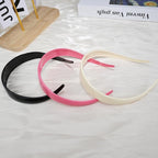 3 Pack Headbands Designed for Eyewear 0.79IN Plastic Non-Slip Headbands for Women Fashion Headbands with Teeth-Black,Pink,White