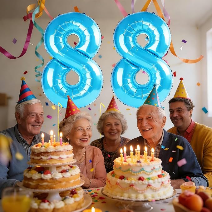 40 Inch Number 88 Balloons for 88th Birthday Party Decorations, 0-100 Jewelry - Image 2