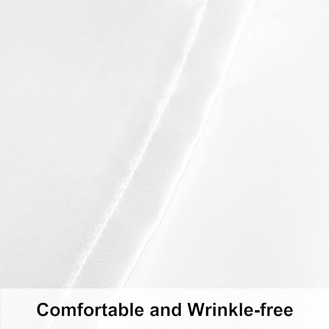 NTBAY 2 Pack Satin King Pillowcases for Hair and Skin, Luxurious and Silky Pillow Cases with Envelope Closure, 20x40 Inches, White