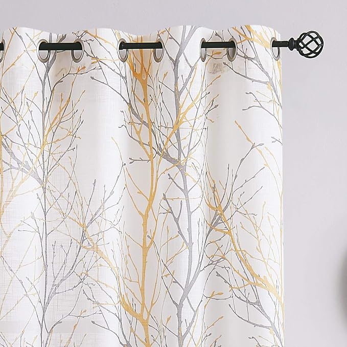 FMFUNCTEX Linen Semi Sheer Curtains - Image 4