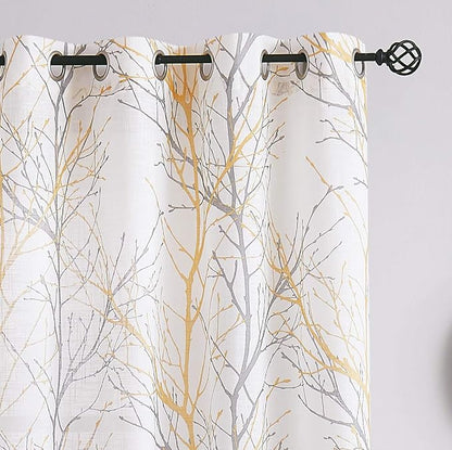 FMFUNCTEX Linen Semi Sheer Curtains - Image 4