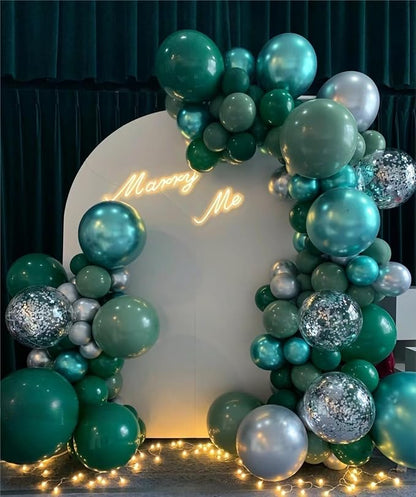 Metallic Green Balloons 12inch - Image 2