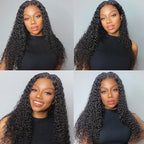 32 Inch Water Wave Bundles Natural Black Human Hair Bundles Unprocessed Brazilian Virgin Remy Hair Extensions Niegmeag Double Weft Hair Weave 100g/Pc