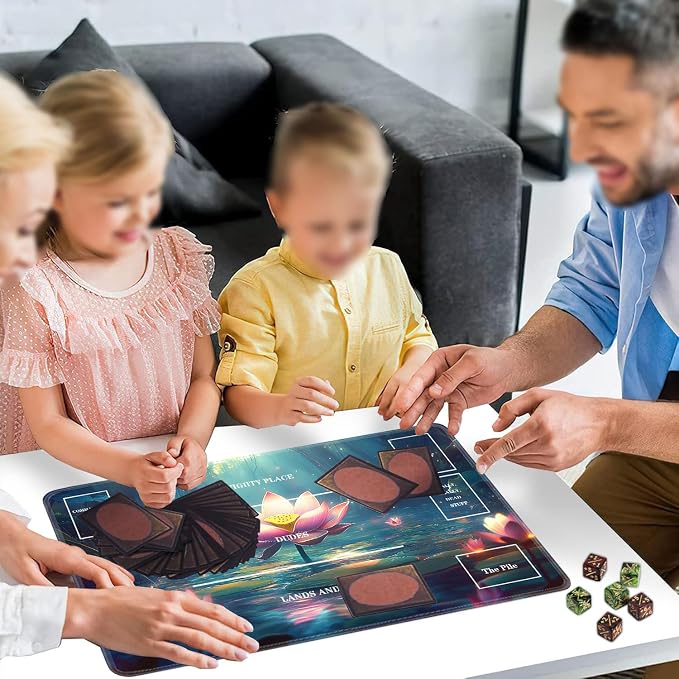 for TCG Playmat with Zones, Non-Slip Rubber Bottom Trading Card Game Mat with - Image 6