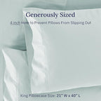 CALIFORNIA DESIGN DEN Luxuriously Soft Hotel Quality 600 Thread Count, 100% Cotton Set of 2 Cases, Crisp & Cool King Size Pillow Covers Set of 2 Fits King Pillows (Seafoam)