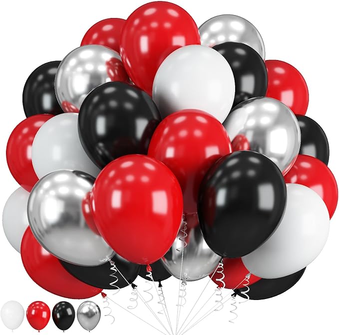 Red Black Balloons by Paeyeq