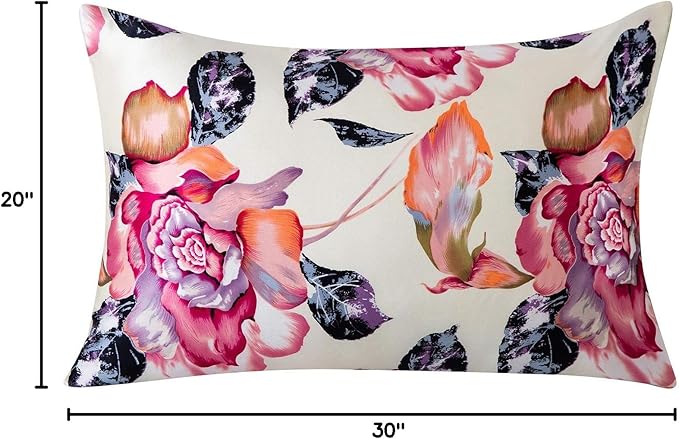 SLPBABY Silk Pillowcase for Hair and Skin with Hidden Zipper Print (Queen, Pattern20)