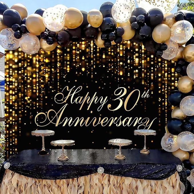 Happy 30th Anniversary Backdrop - Image 2