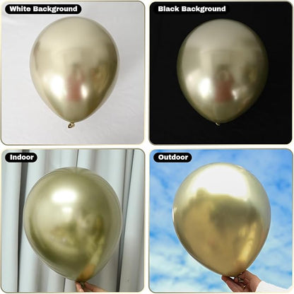 Jobkoo Metallic Gold Balloons, 12Inch Chrome Light Gold Balloons 30Pcs - Image 3