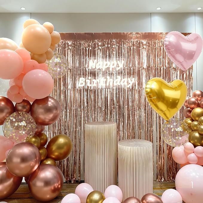 157PCS Rose Gold Balloon Garland Arch Kit - Image 5