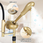 Professional Facial Steamer Adjustable Height and Angle, Face Steamer Clean Skin Firming Pores and Moisturizing Suitable for a Beauty, Spa, at Home（Gold）