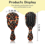 Mini Hair Brush,Cute Detangling Travel Hair Brush,Soft Bristles for Effortless Tangle Removal,Detangler Hairbrush for Women Men Boys Girls Kids Wet Dry All Hair Types (Red Mushrooms, Mini)