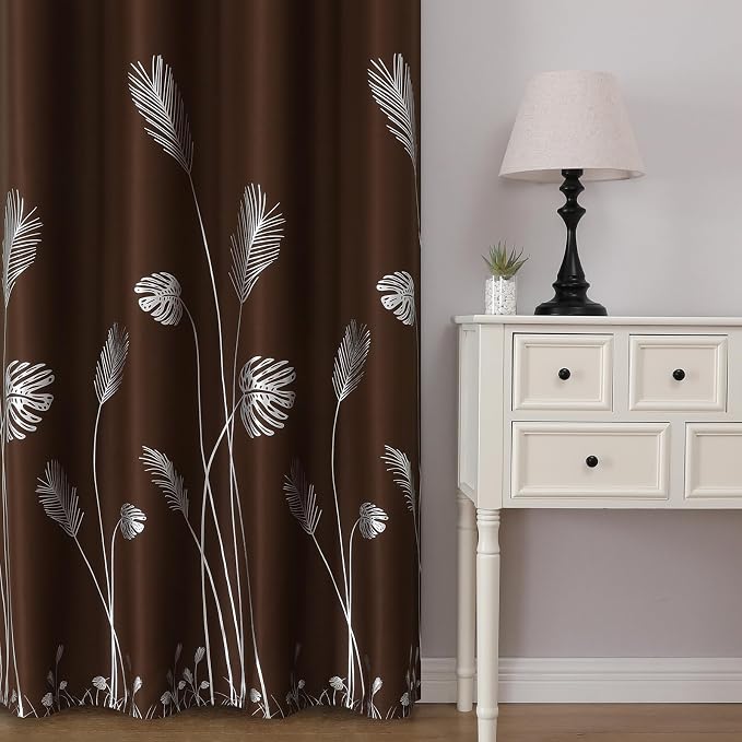 Brown Blackout Curtains for Bedroom 84 Inches Long, Thermal Insulated Energy - Image 2
