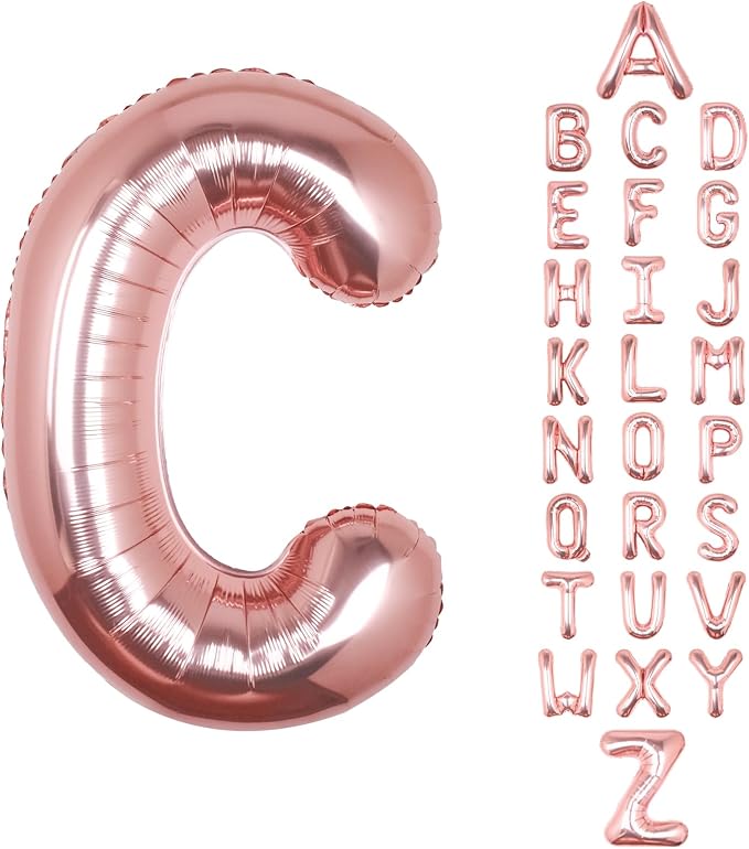 Letter Balloons Rose Gold 40 Inch C Large Big Foil Mylar Balloon | by Unknown