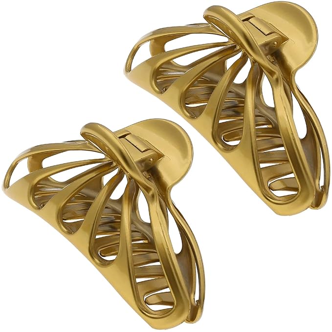 Camila Paris CP3055 2PK French Hair Clip for Women Thick Hair for Long Curly Wavy Hair, Girls Hair Claw Clips Fashion Styling Hair Accessories for Women, Strong Hold No Slip Grip, Made in France