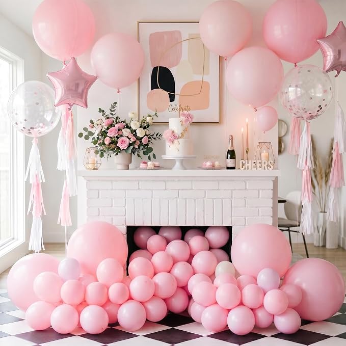 RUBFAC Pink Balloons 36 Pack 18 Inch Large Latex Balloons - Image 6