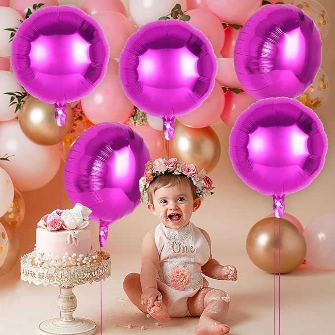 20 Pcs Round Shaped Balloons, 18 Inch Round Foil Balloon, Giant Round Mylar - Image 4