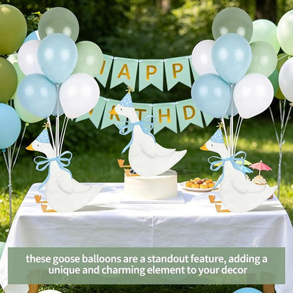 12 Sets One Silly Goose 1st Birthday Decoration Goose Balloon Stand Kit Baby - Image 7