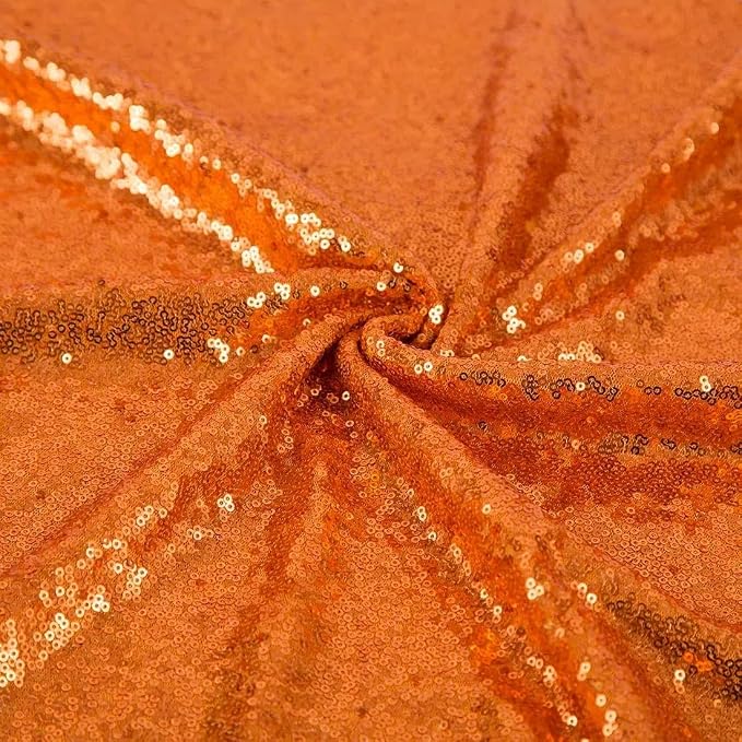 Orange Sequin Backdrop for Thanksgiving 10FTx10FT | 1 Panel, Glitter Vibrant - Image 7