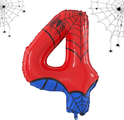 40 Inch Giant Spider Theme Number Foil Balloons by SIXONEAIEN